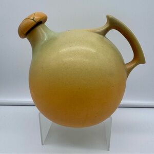 RumRill Ball Jug Pitcher #50 Red Wing Pottery Ombre Cork Lid Vintage